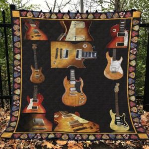 Guitar Quilt Blanket Ver 13  Quilt